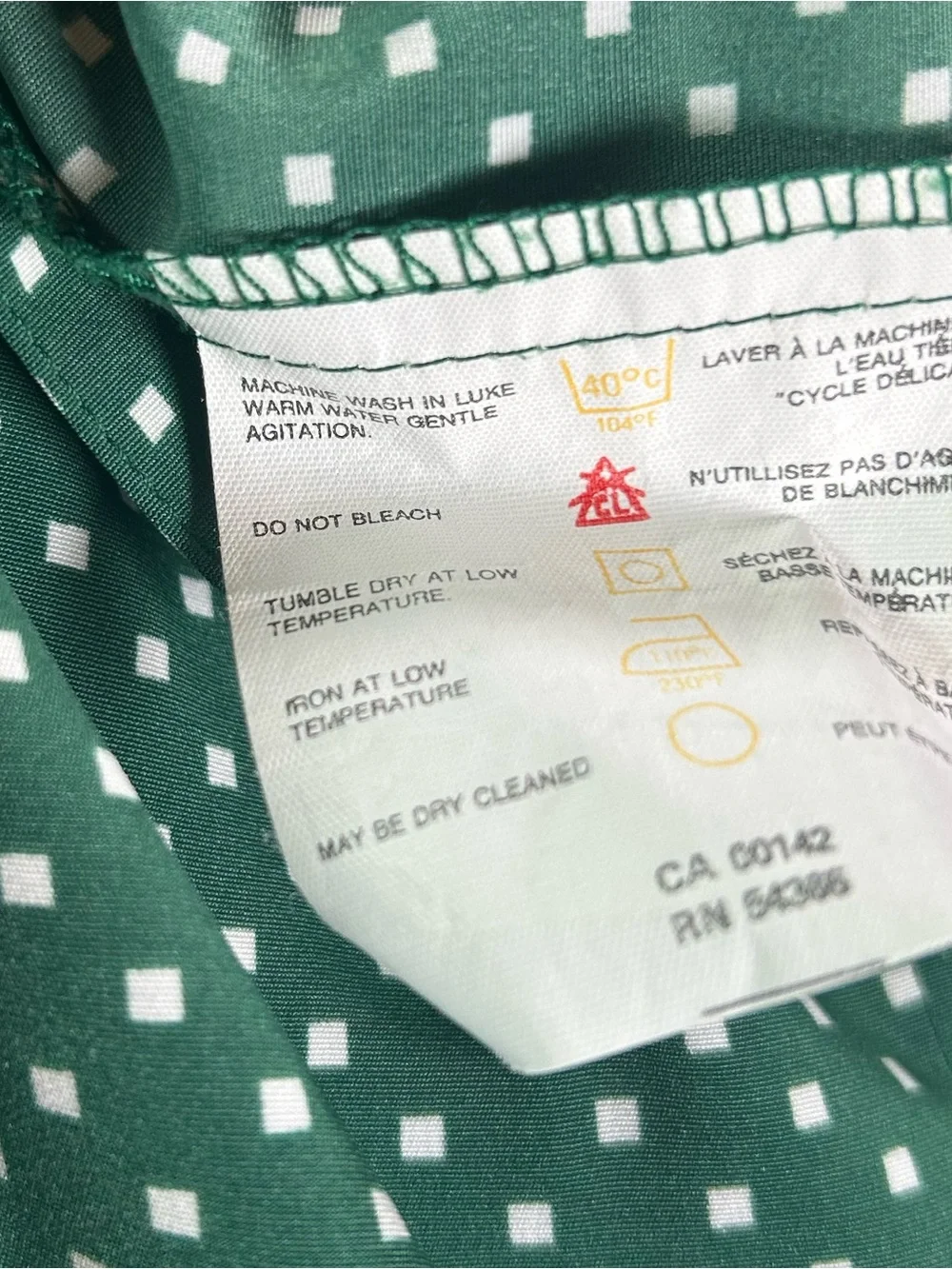 Vintage Collections Internationale Green Polka Dot Midi Skirt Button Front 18